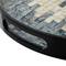 Set of 3" Black Mother of Pearl Coastal Tray, 24", 20", 16"